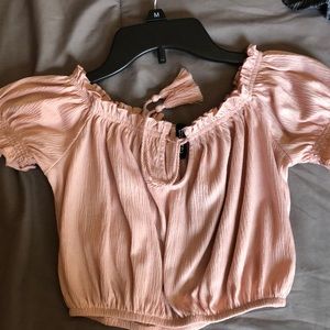 Beautiful crop top in peach color